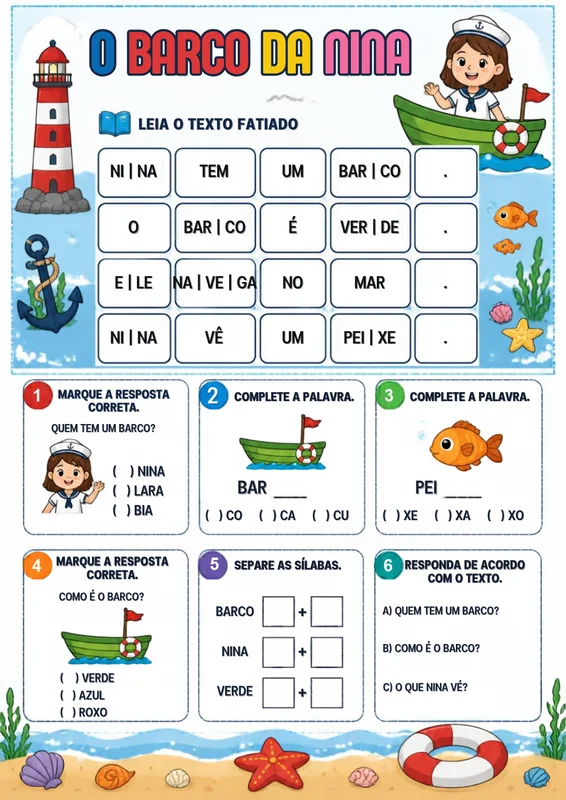Atividade de leitura e interpretação do Kit