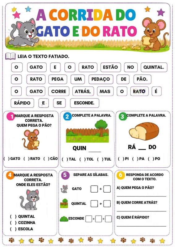 Atividade de leitura e interpretação do Kit