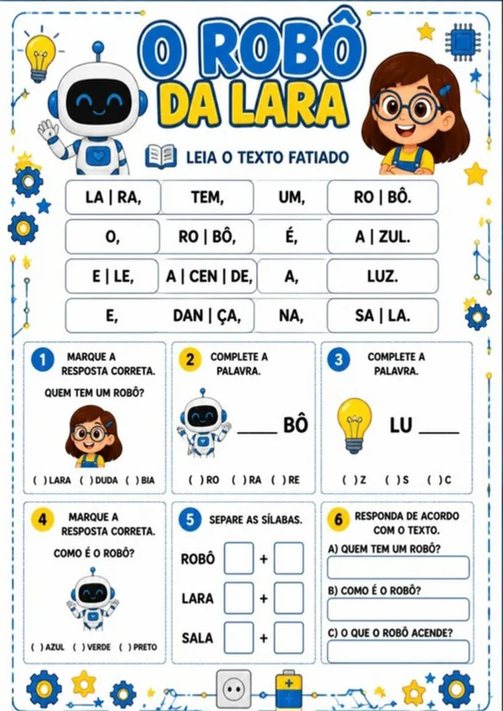 Atividade de leitura e interpretação do Kit
