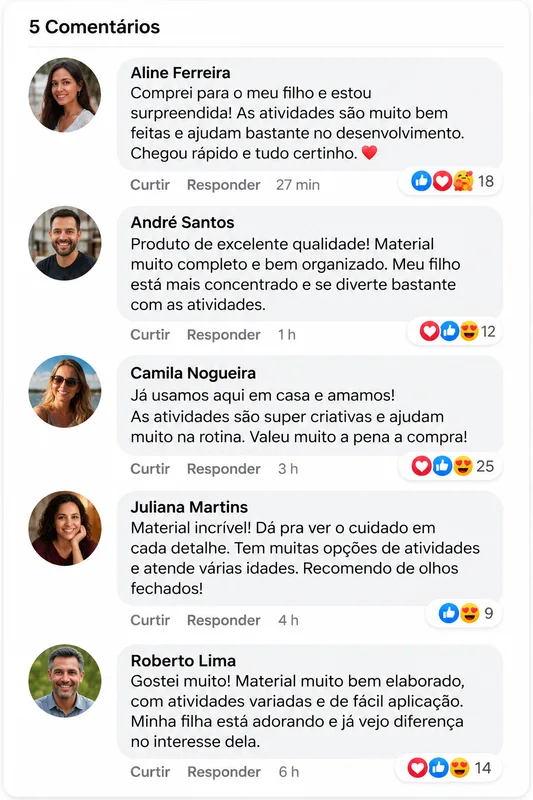 Mensagem de cliente sobre os materiais