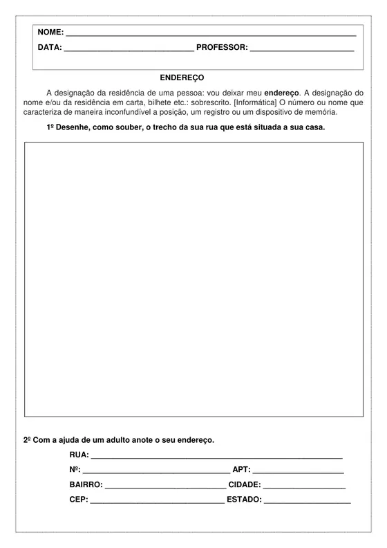 2º ano, Geografia: Endereço
