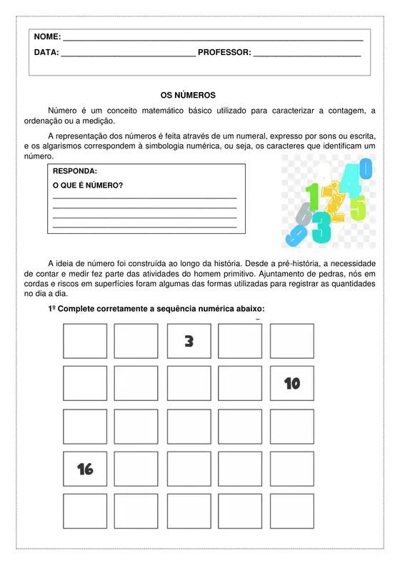 2º ano, Matemática: Os números