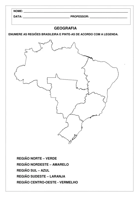 4º ano, Geografia: Regiões do Brasil