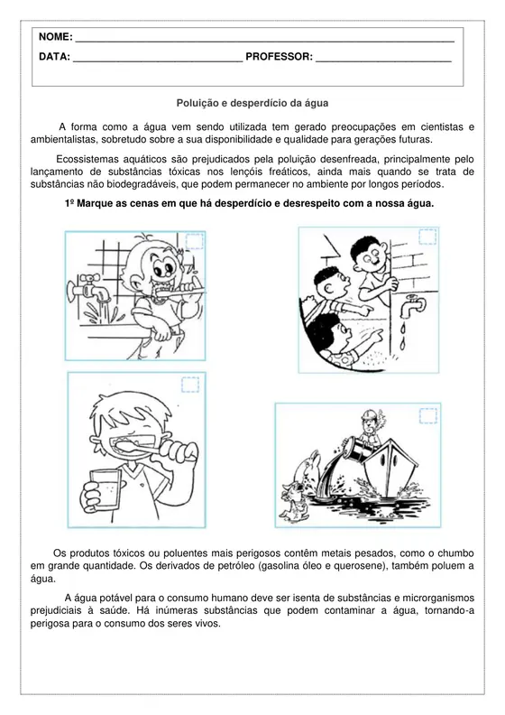 Atividade de reforço escolar do Kit