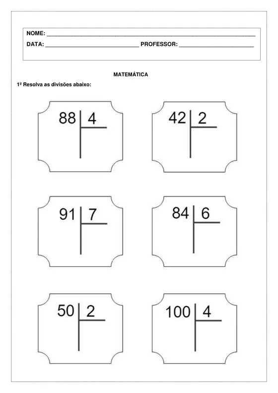 Atividade de reforço escolar do Kit